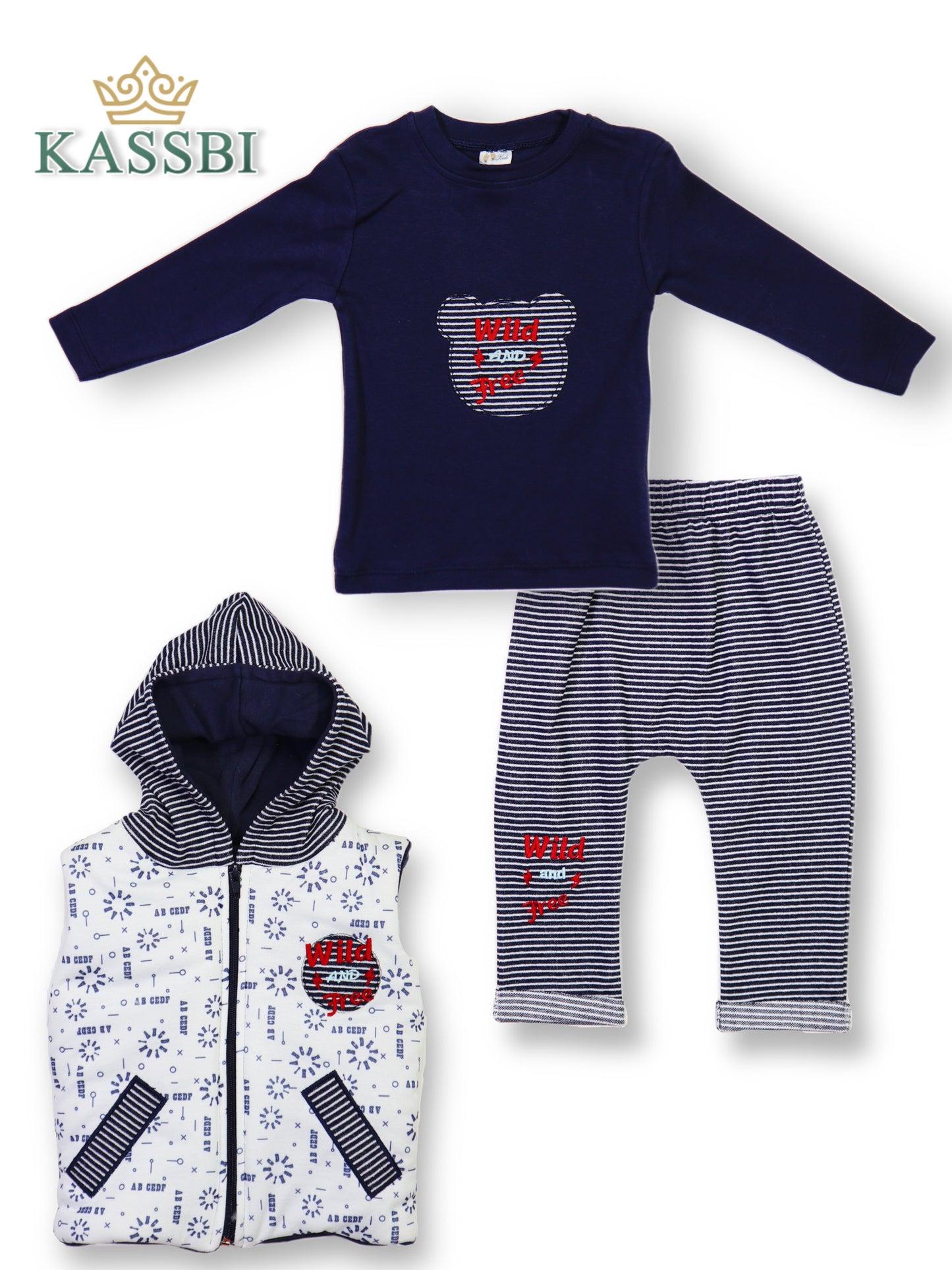 Gilet à capuche + Tricot + pantalon