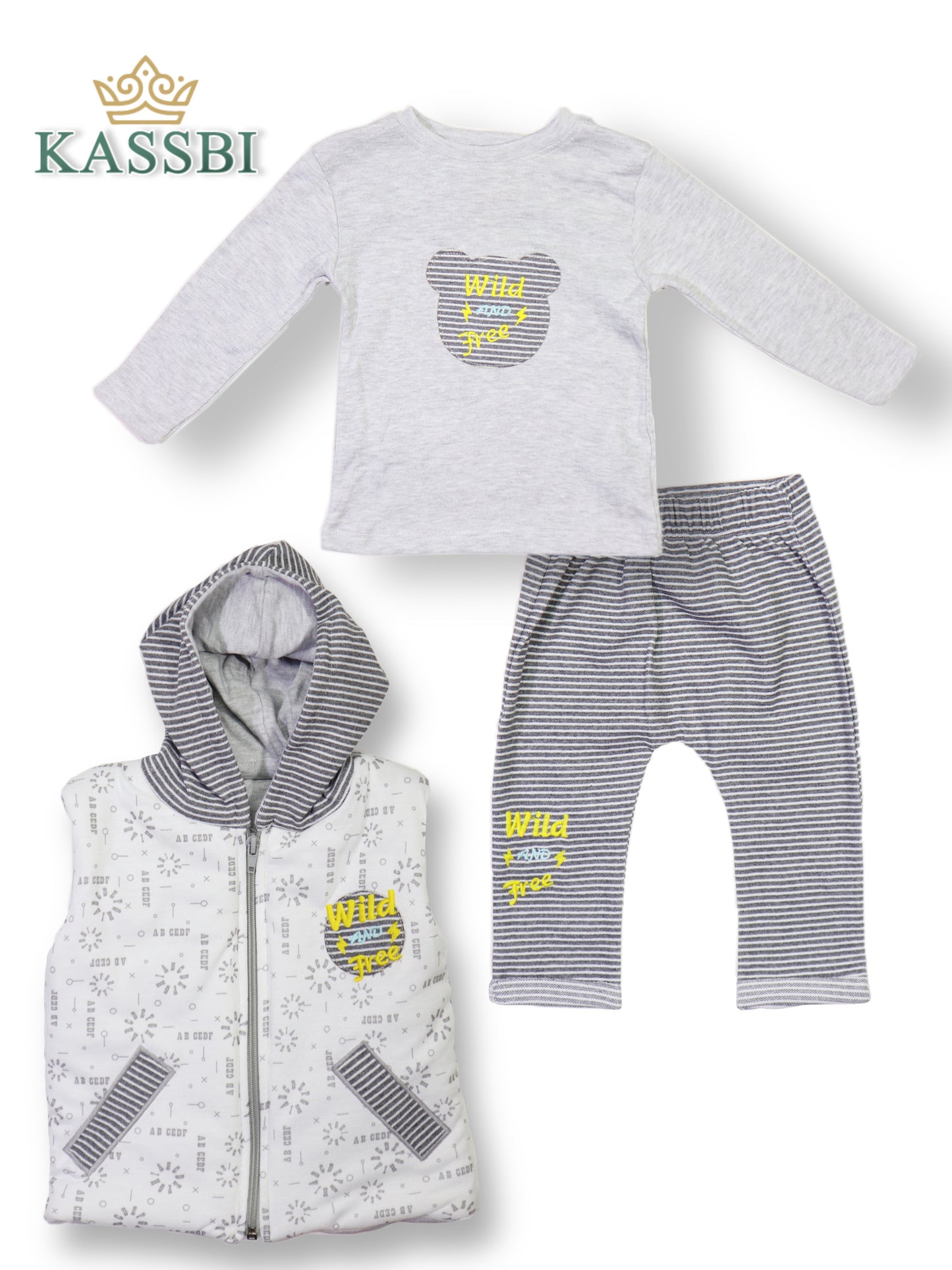 Gilet à capuche + Tricot + pantalon