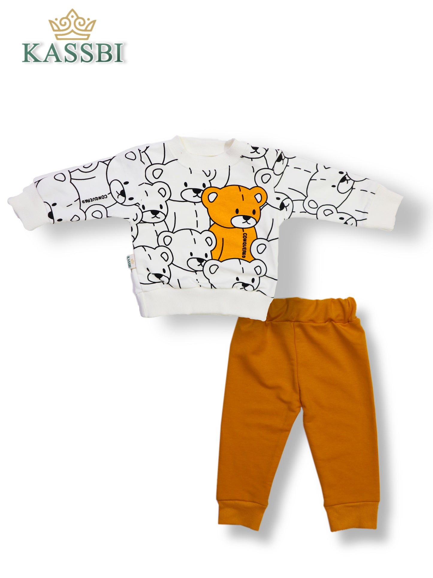 Ensemble En Coton Tricot et Pantalon team Ours garçon