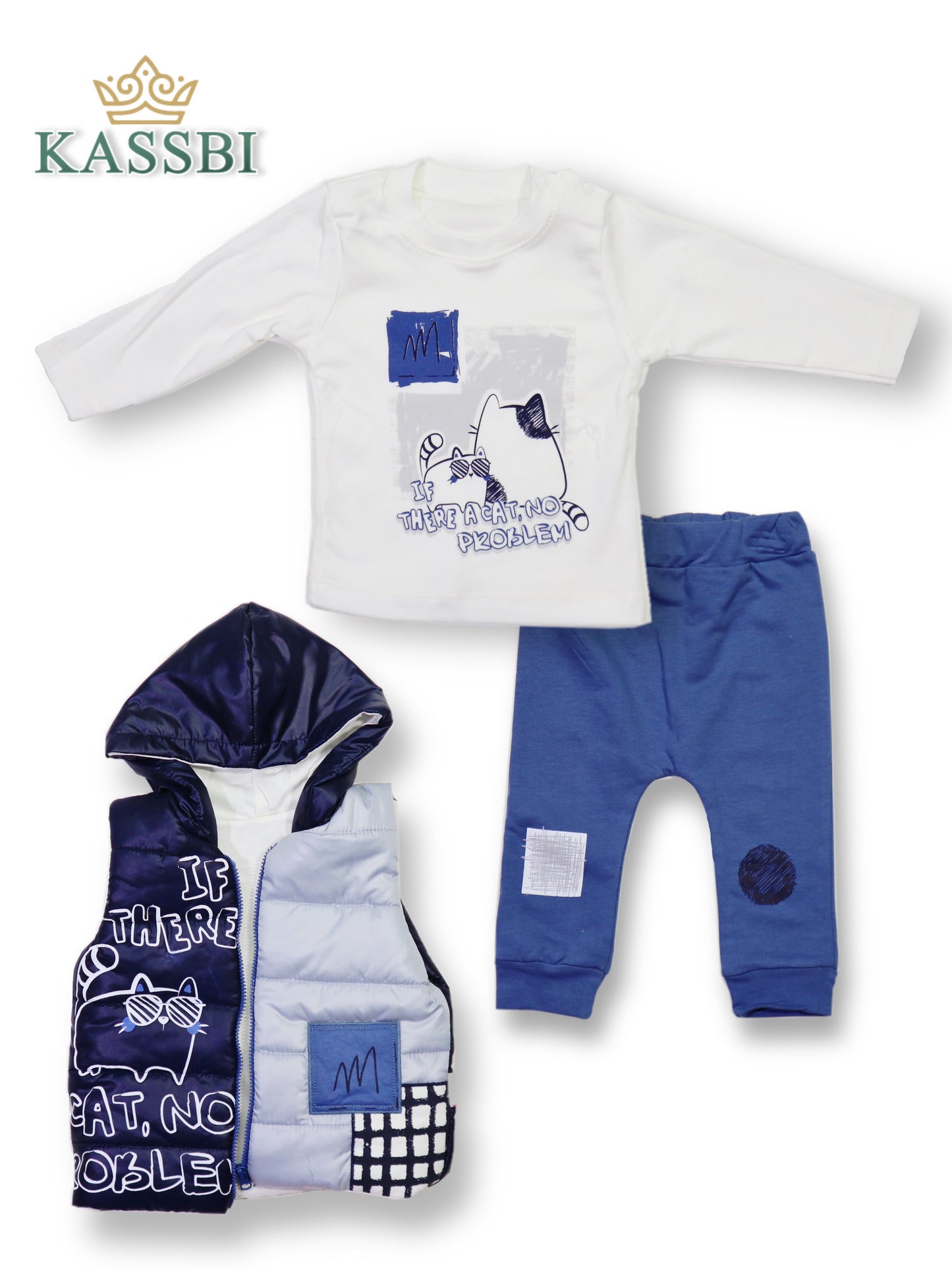 Gilet à capuche + Tricot + pantalon