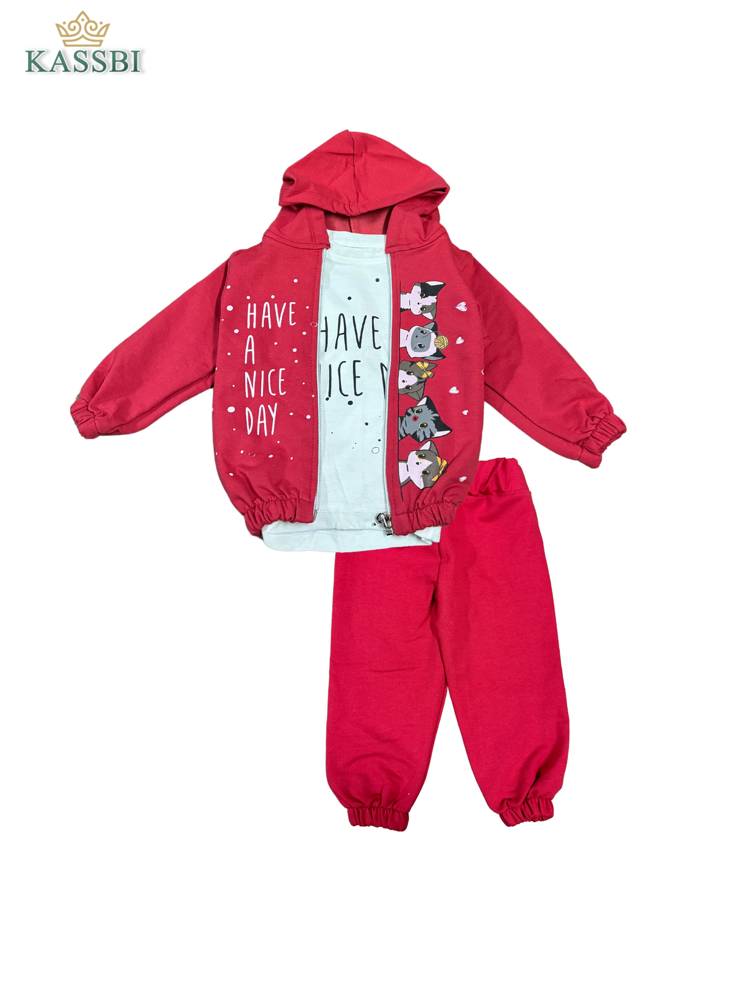 Ensemble fille 3 pc - Coton