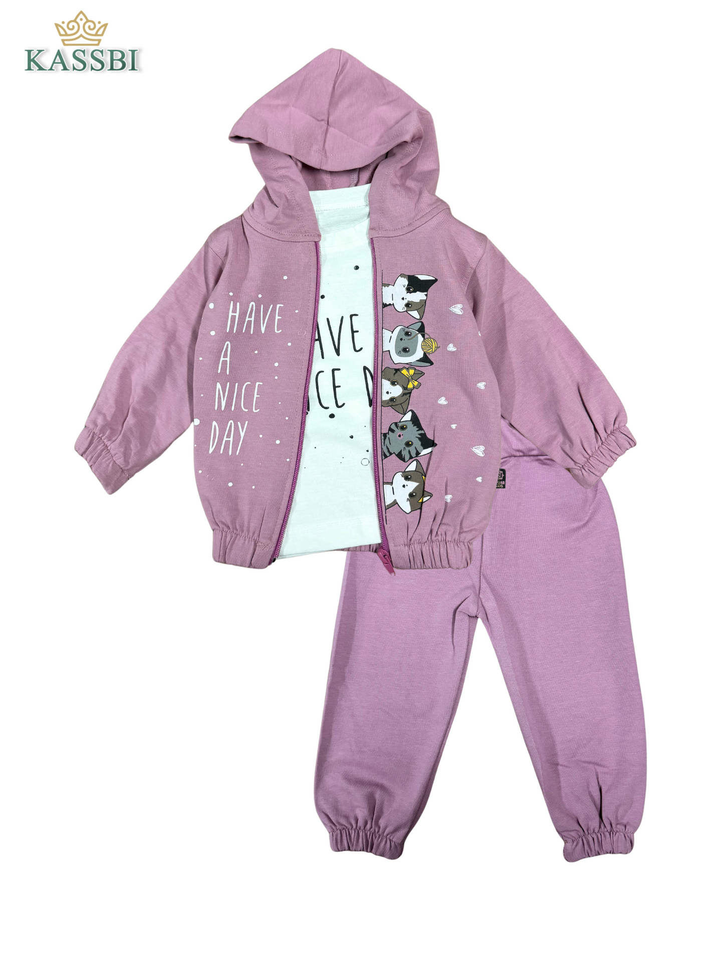 Ensemble fille 3 pc - Coton