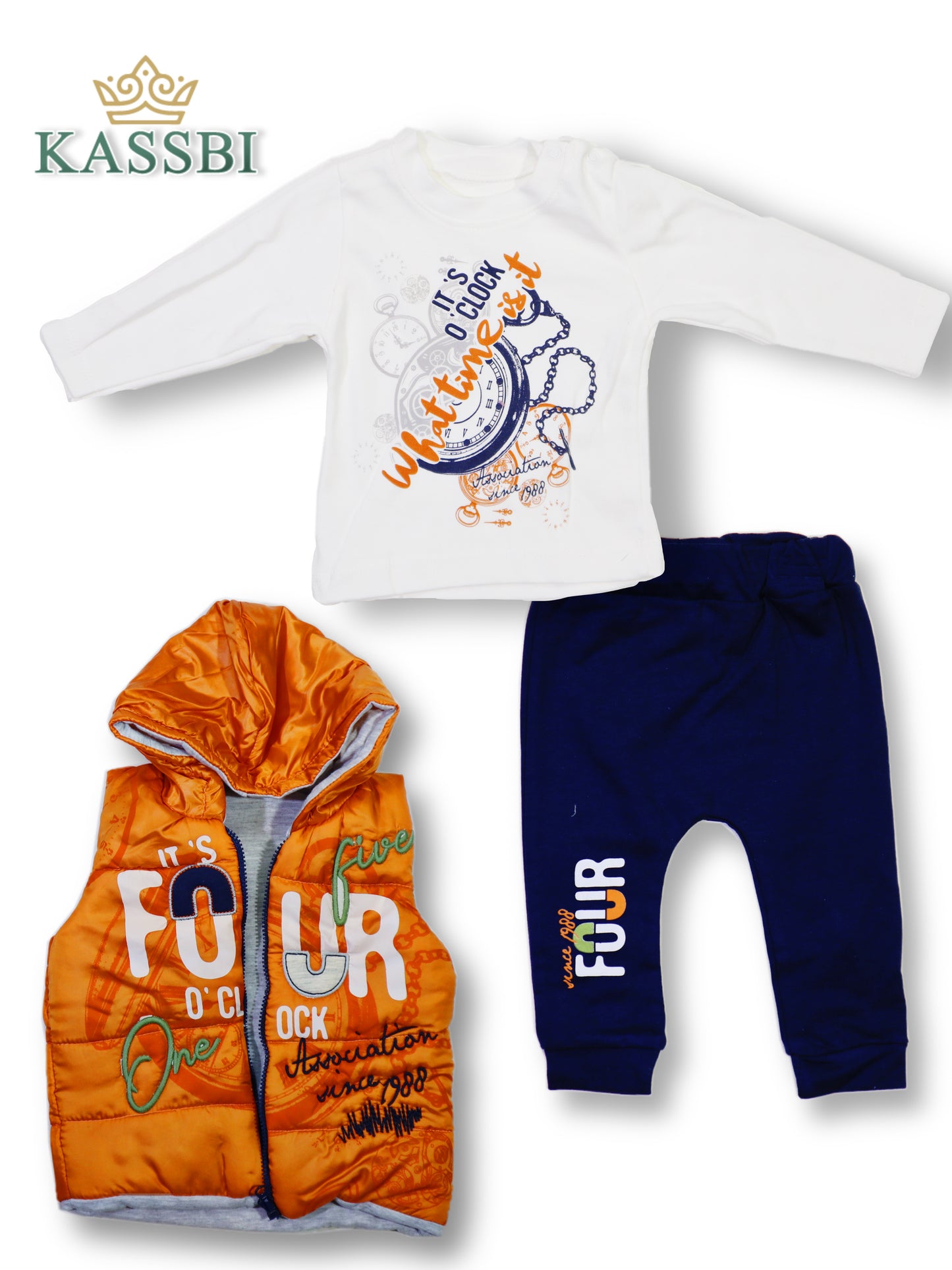 Gilet bébé + Tricot + Pantalon - Garçon