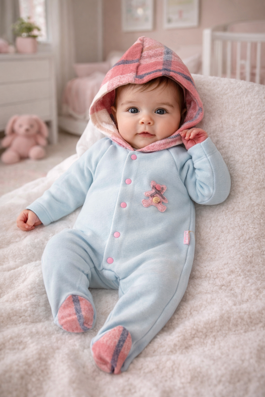 Pyjama bébé fille en coton – Modèle doux et chaud