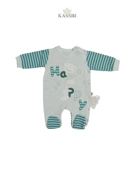 Barboteuse en Coton – Confort & Douceur (0-9 mois)