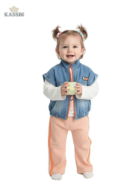 Ensemble bébé fille 3 pièces confort