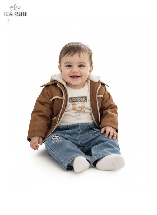 Ensemble Garçon 3 Pièces – Look Élégant,Chaud