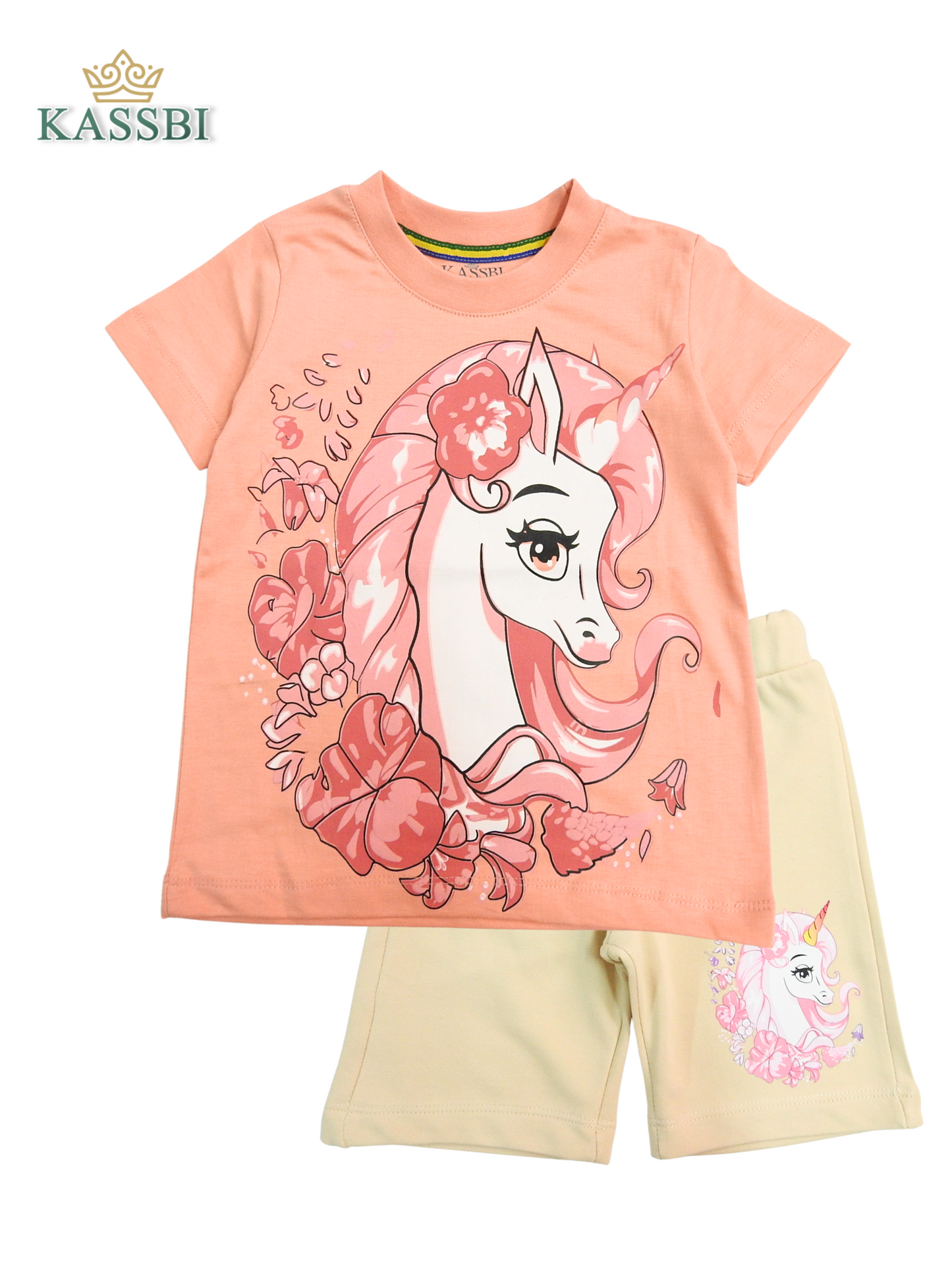 Ensemble Unicorn Tee-Shirt + Short - coton