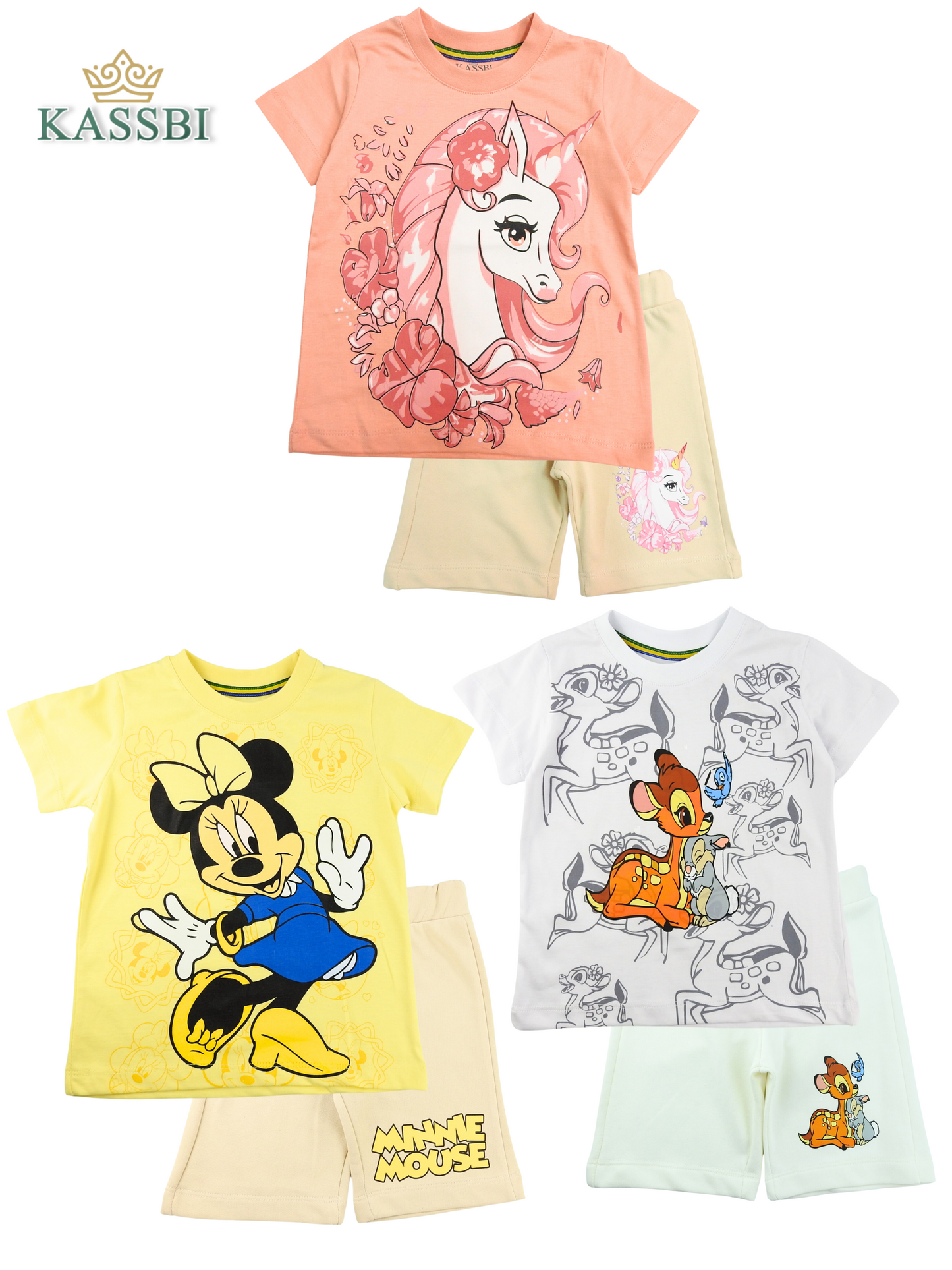 Pack 3 Ensembles FILLE (3 Tee-shirt + 3 Shorts)