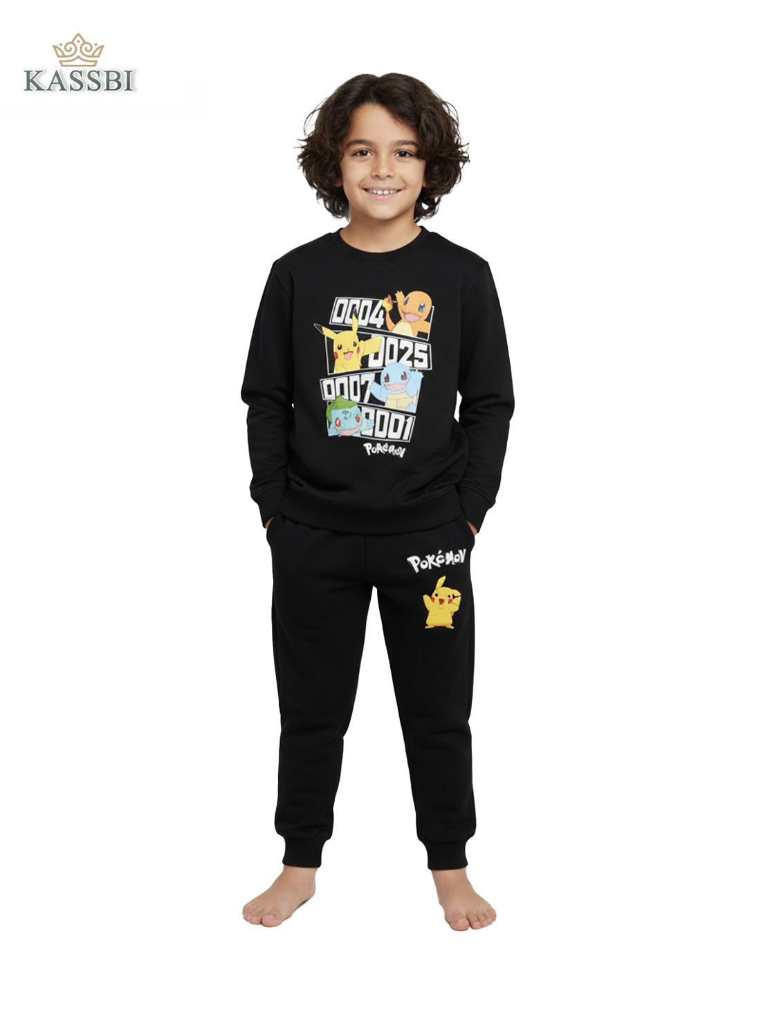 Ensemble Enfant Pokémon - en coton avec sweat et pantalon imprimé