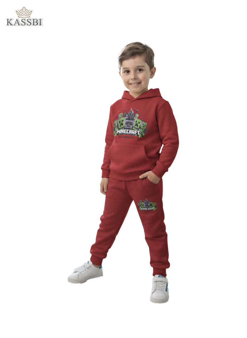 Ensemble Garçon en coton  - sweat imprimé Minecraft et pantalon