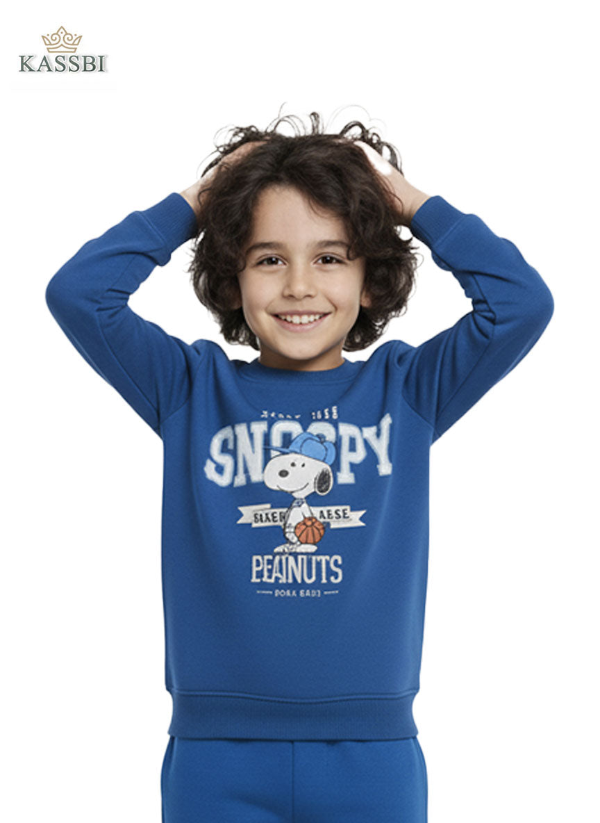 Ensemble Enfant Snoopy - en coton avec sweat et pantalon imprimé