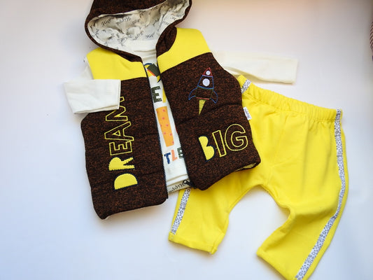 Ensemble 3pcs fabriqué en 100% coton